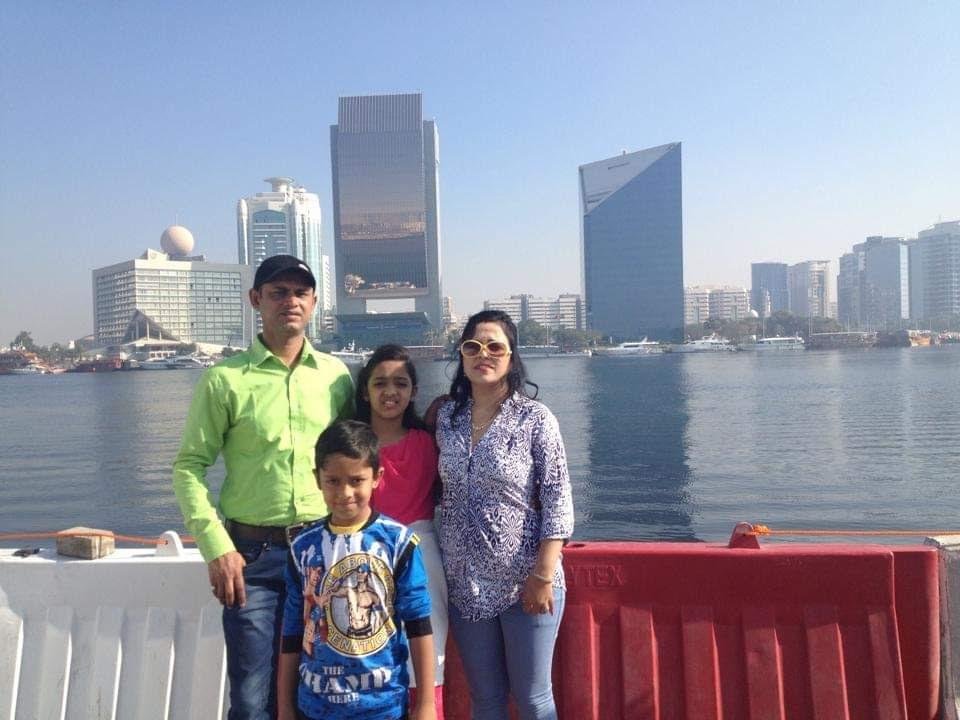 Sunil Vashisht with his family.