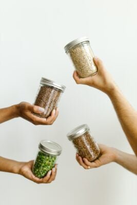 glass jars for sustainability.