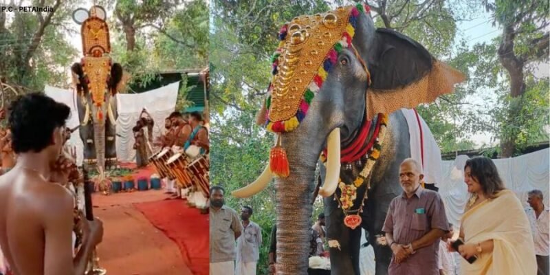 Mechanical elephant in Thrissur District